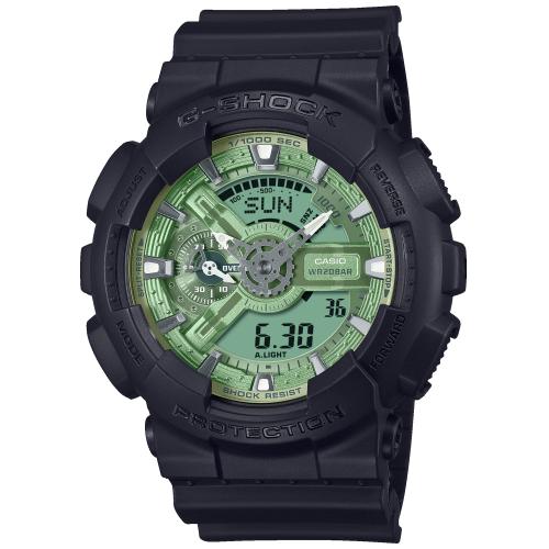 Reloj Casio G-Shock Hombre | Deportivo, Resistente a Golpes y Agua | Deportivo y Moderno – Esfera Verde GA-110CD-1A3ER