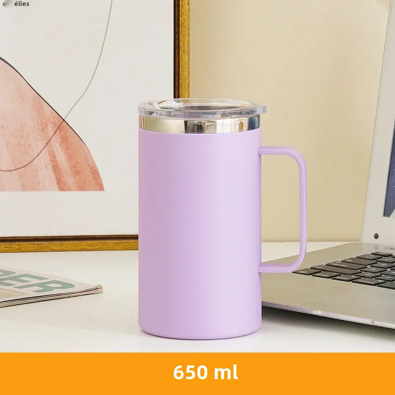CA De Café De Acero Inoxidable 304 650ml Con Manija Y Tapa Botella De Agua Independiente Doble Capa in Antideslizante Ecológica