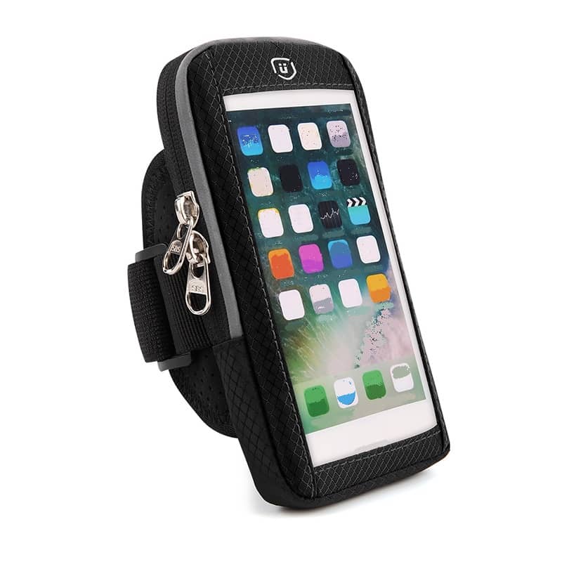 Funda Brazalete para MITO S1 (2019) con Ventana Tactil Reflectante Impermeable Deporte Correr Gim Ciclismo - Negra