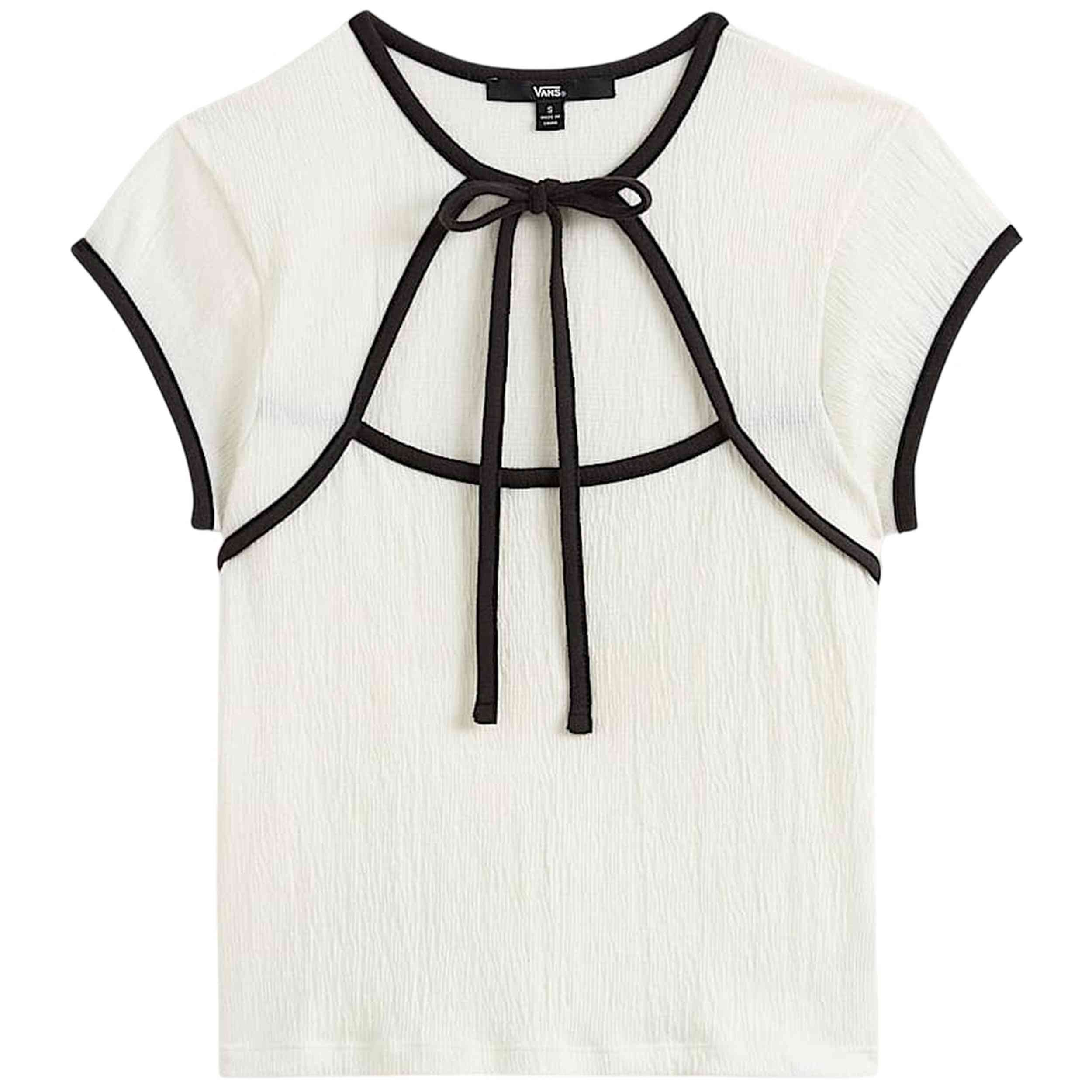 Camiseta De Manga Corta Vans modelo Camisetas Vans Kari Tie Neck Top Clas para Mujer en color Blanco