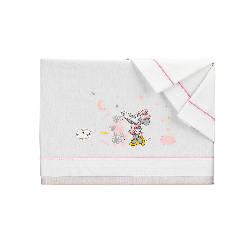 Tríptico para cuna 100% Algodón Minnie  60 x 120 cm MN003