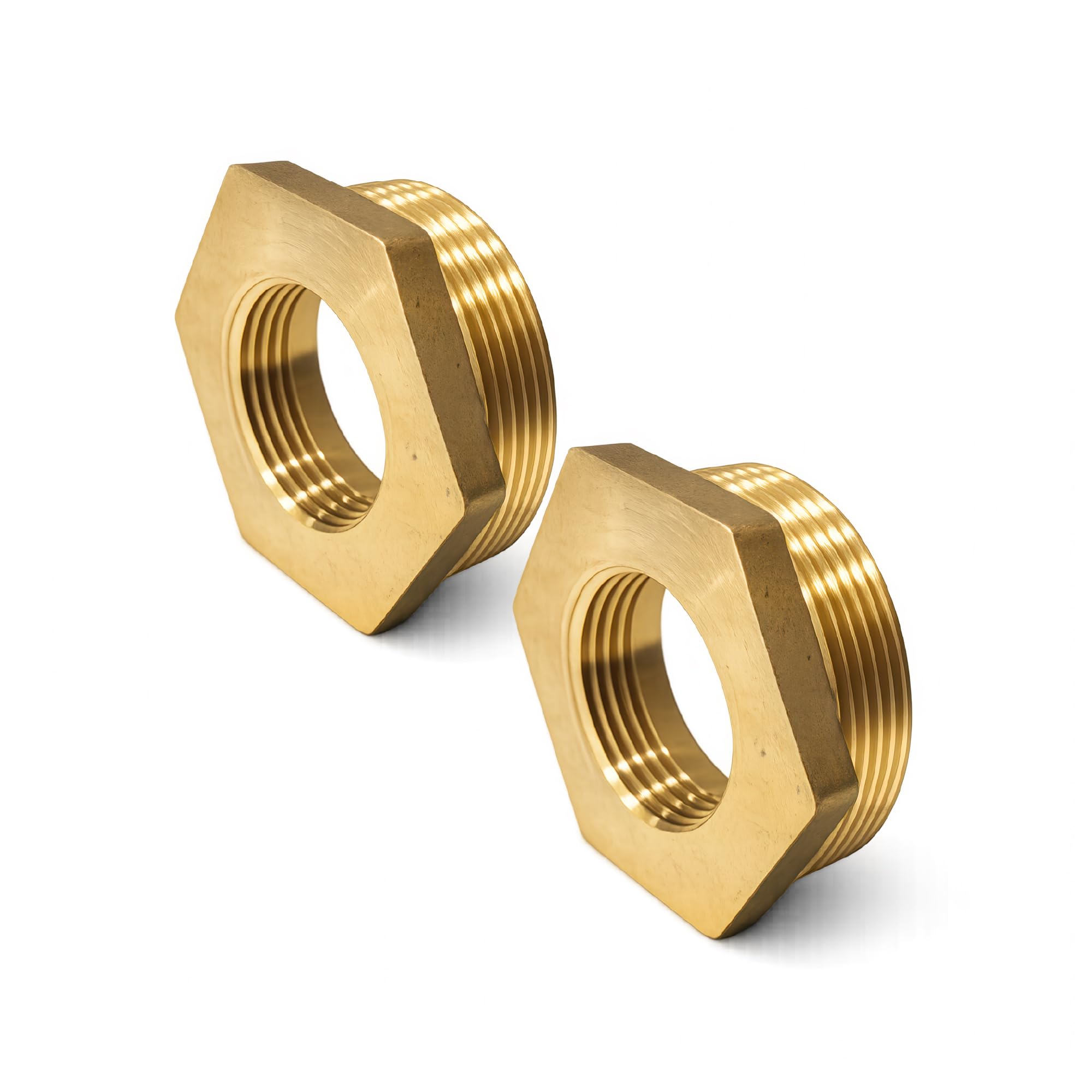 Tuerca Reducción Hexagonal de Latón CW617N Rosca BSP Macho Hembra FLUVIA (2, M2" - H1"1/2")