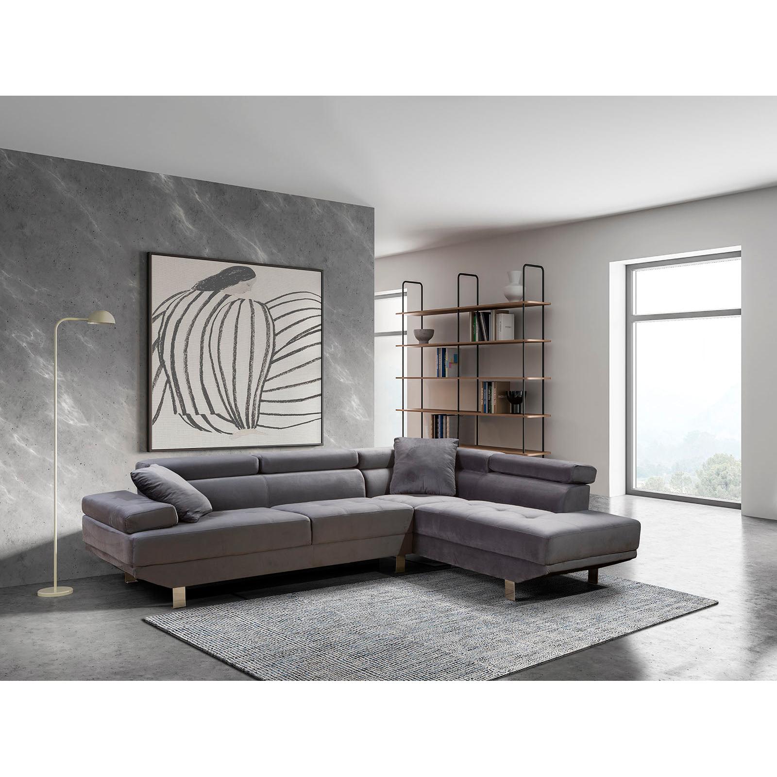 Sofa Rinconera Chaise Longue Executive 262cm Gris, Chaise Izquierdo