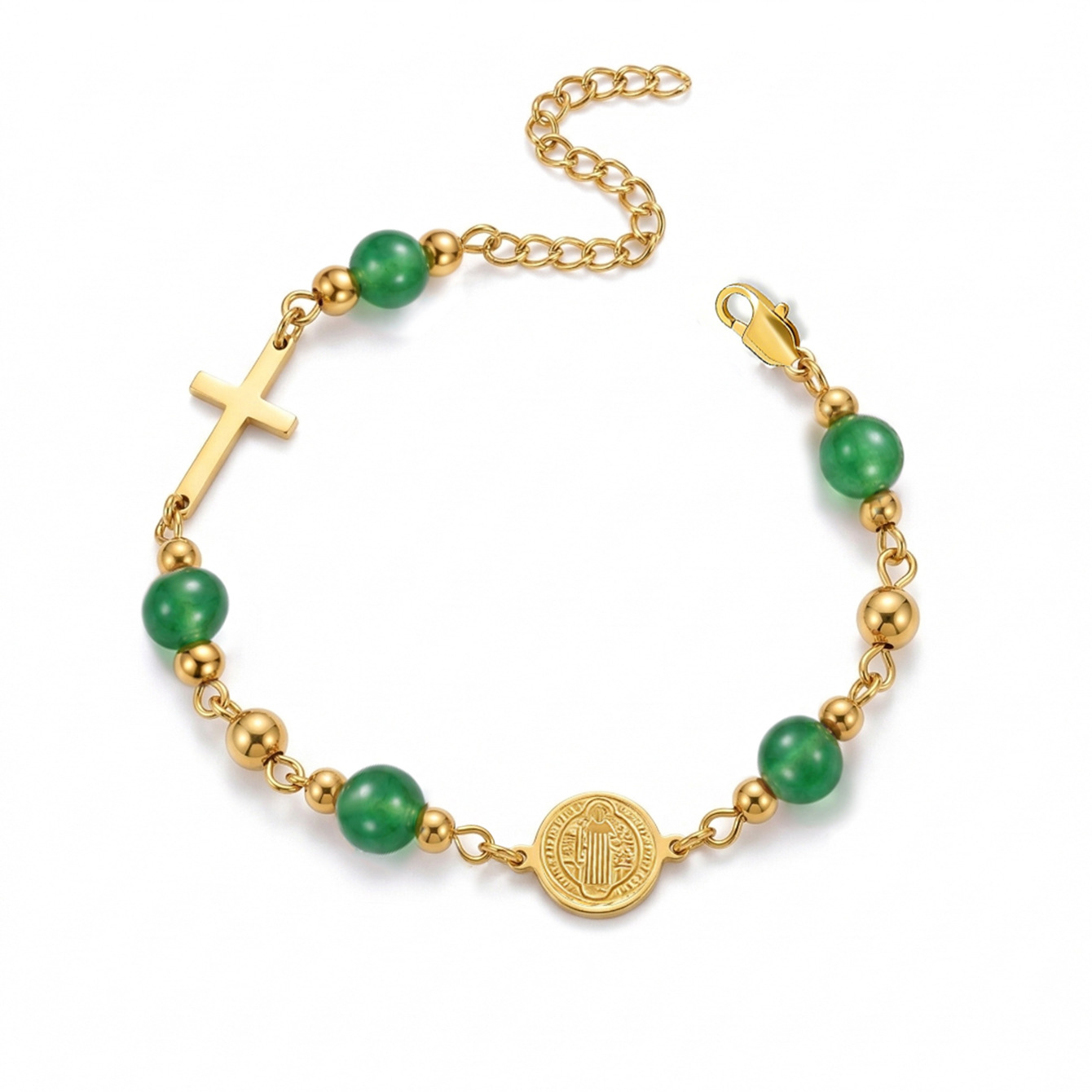 Pulsera de mujer (con colgante de cruz)
