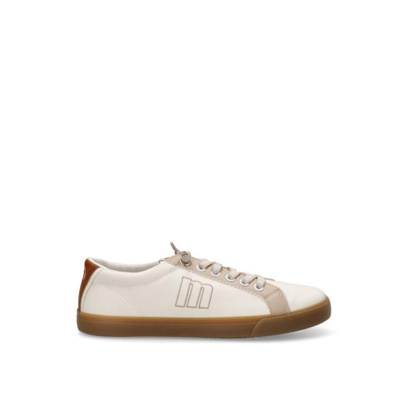 Zapatillas Basico Mustang - Mujer - Suela Plana - Modelo 60615 - Color Beige