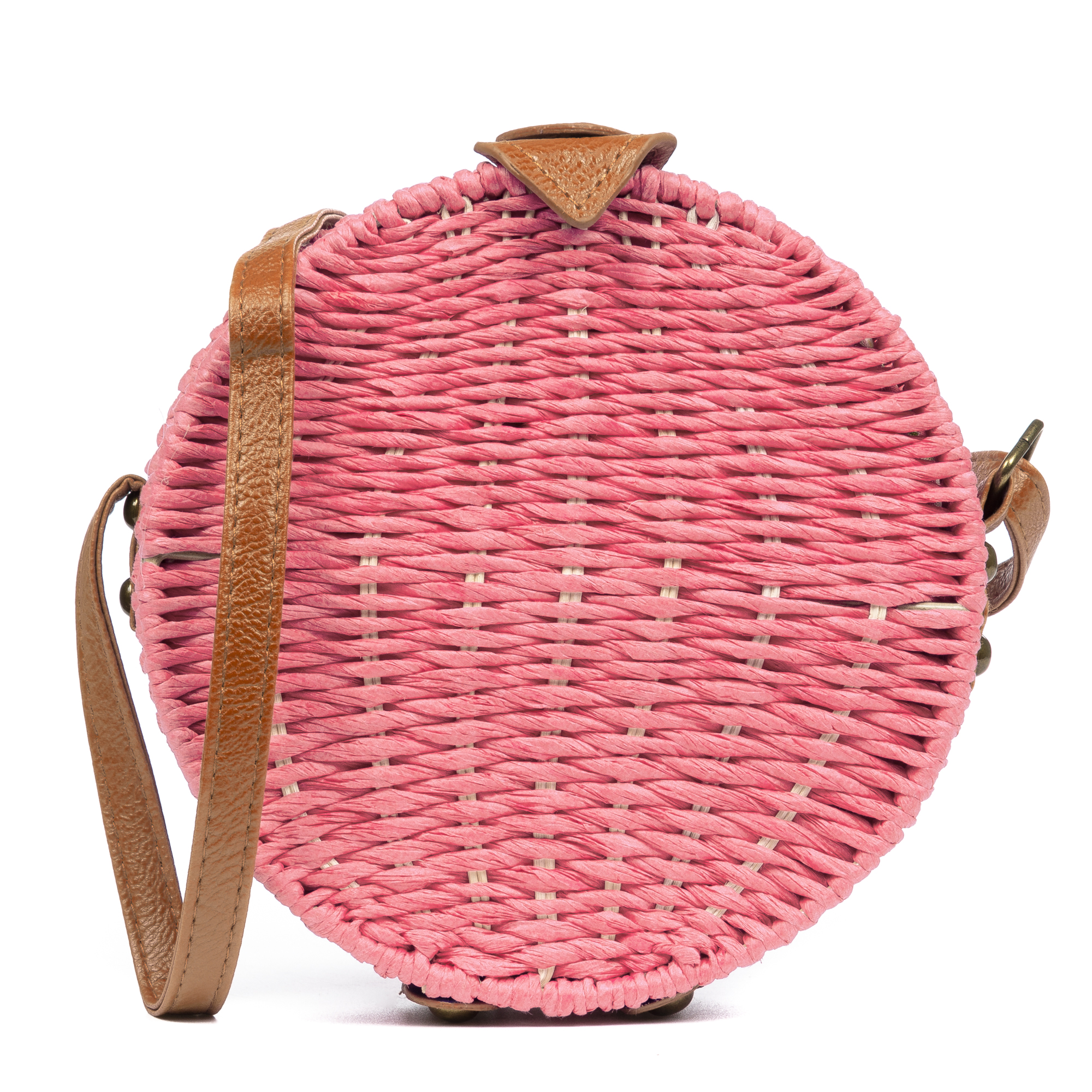 Iria Quintana. Cuneo Bolso bandolera Mujer. Tejido Paja Piel Sintética PU .