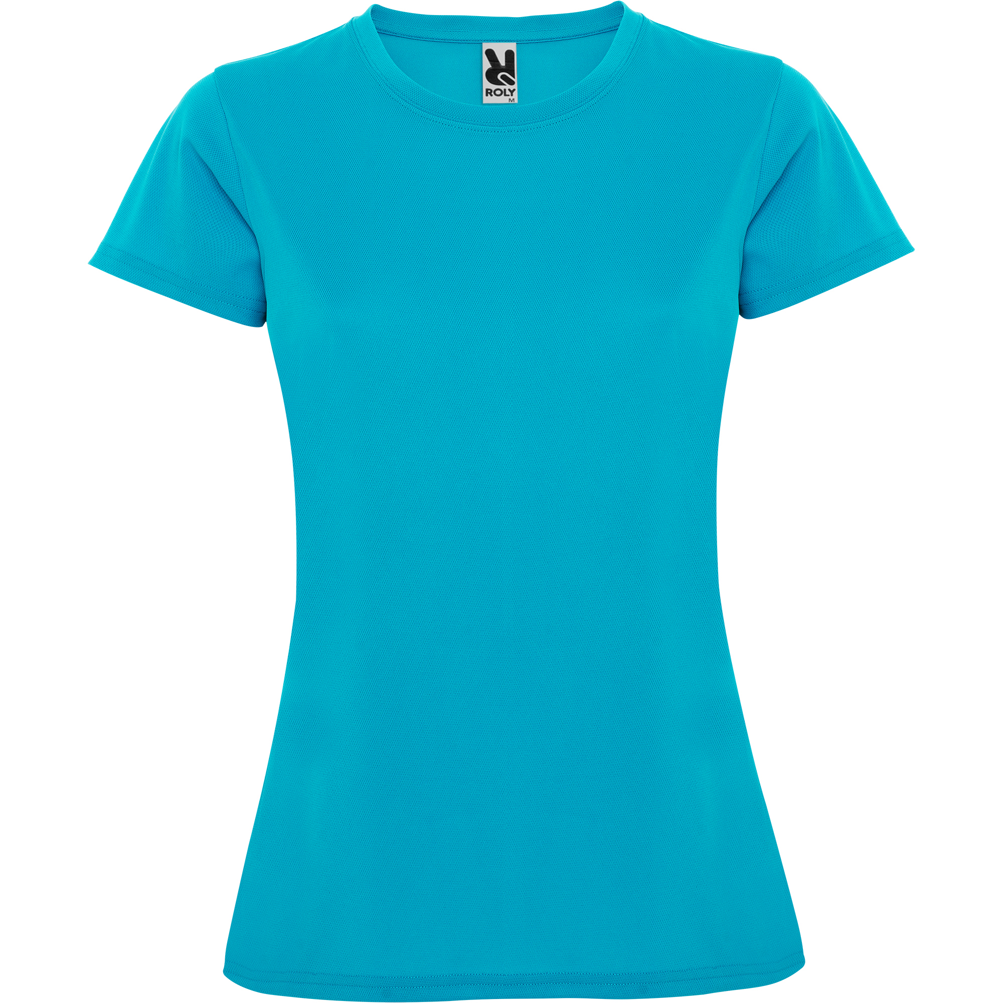 Camiseta Deporte Entallada Manga Corta para Mujer Roly Montecarlo , Poliéster Piqué, 150g/m²
