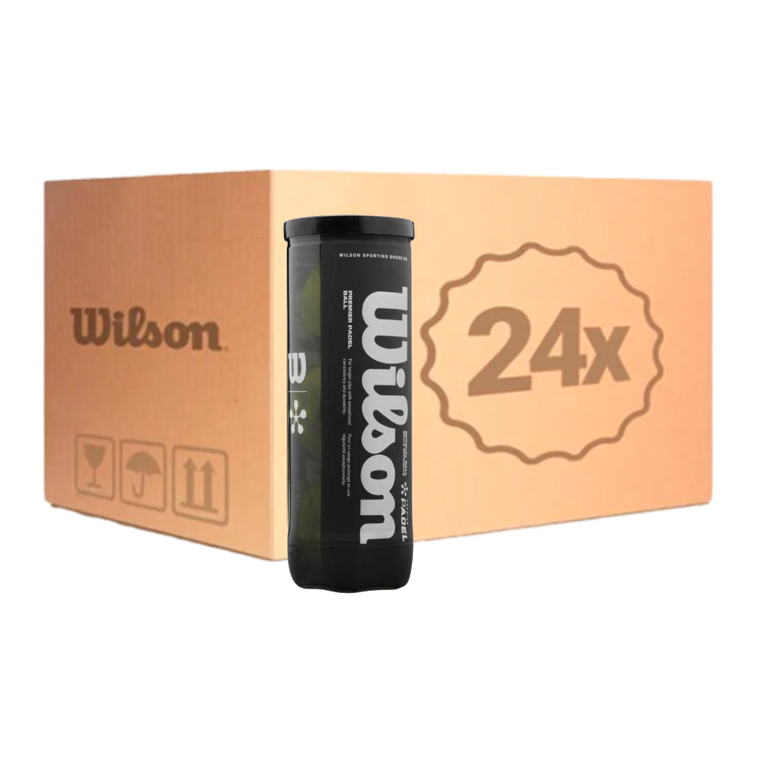 WILSON Pelotas Premier - Formatos AHORRO: 3 Botes, 6 Botes, 12 Botes, Cajón de 24 Botes de 3 Pelotas de Pádel Presurizadas - Pelota OFICIAL Premier Padel - Máxima Durabilidad - Pelota de Padel - Premier Pádel Oficial
