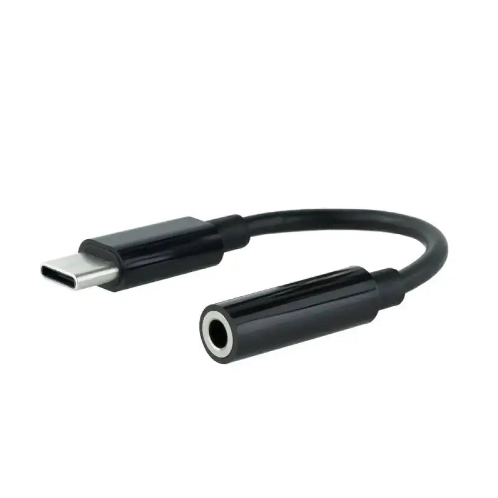 Nanocable - Adaptador audio USB-C a Jack 3.5 11 cm con cobre de alta calidad para dispositivos modernos negro