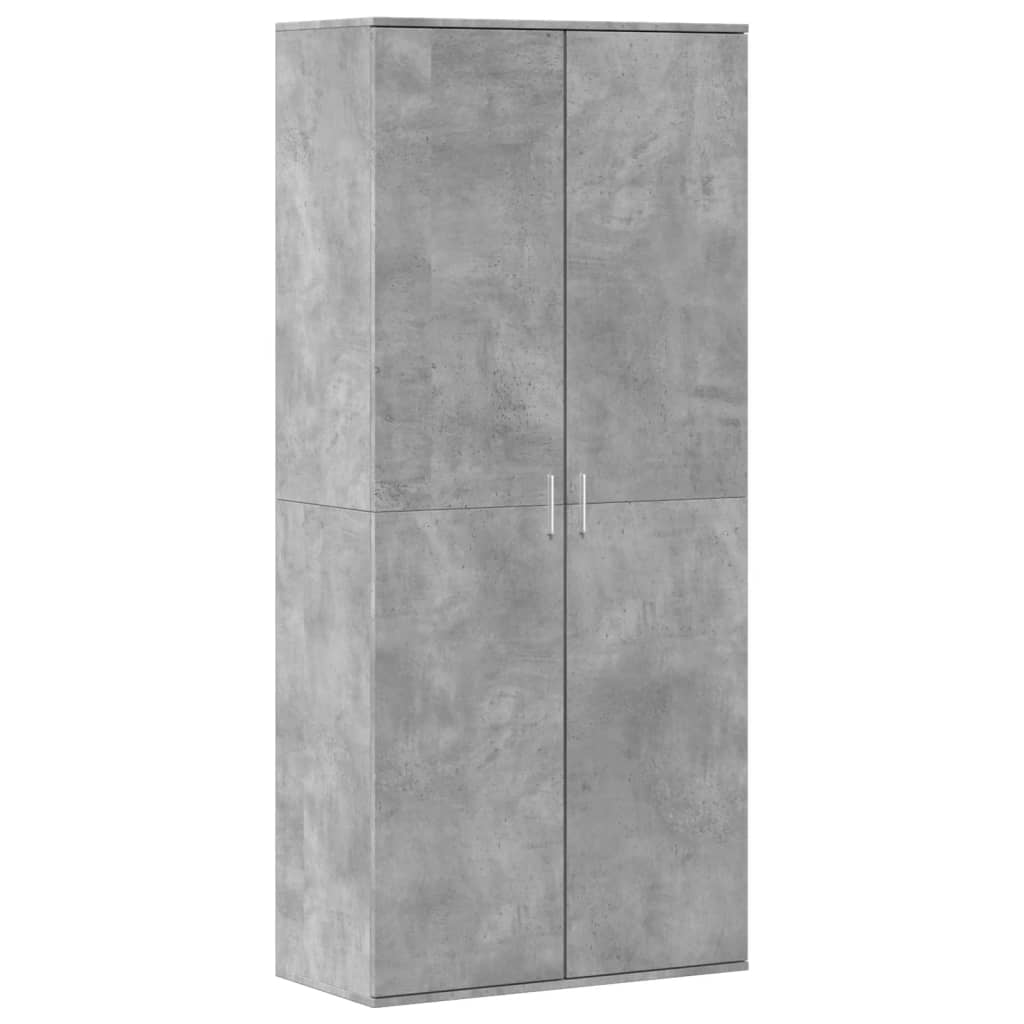 vidaXL Mueble zapatero contrachapada 80x39x178 cm Color Gris hormigón, Negro, Blanco