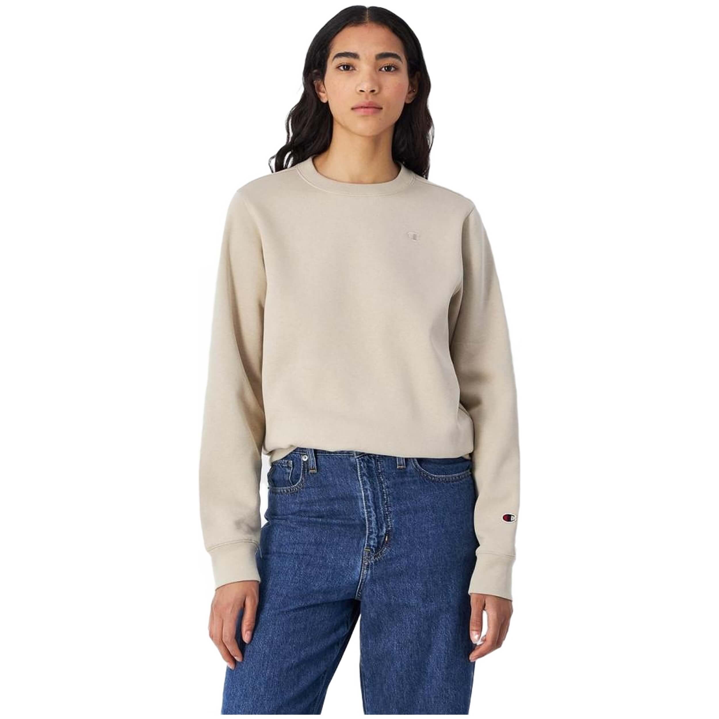 Sudaderas Sin Capucha Champion modelo 117582-MS016 para Mujer en color Beige