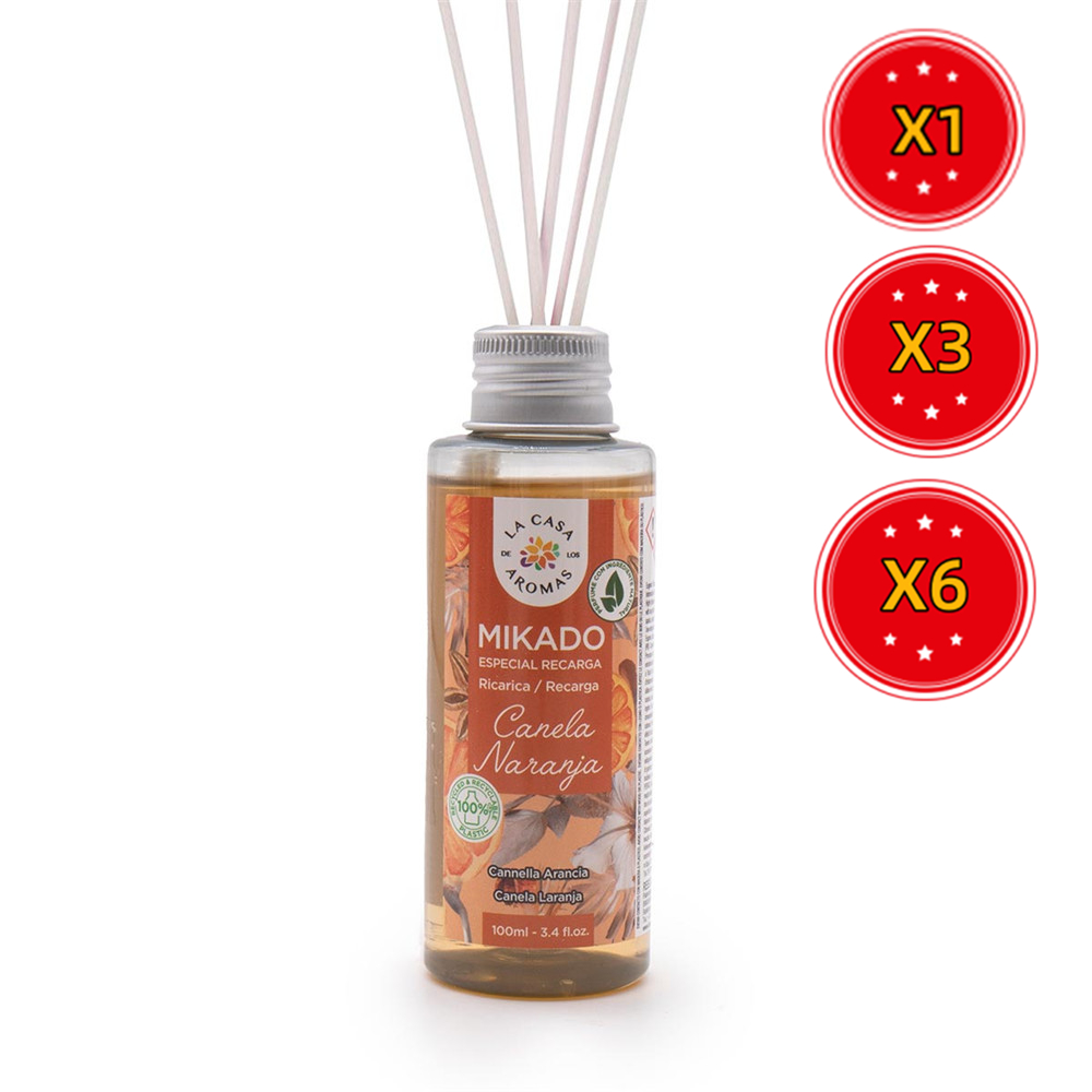 Mikado - Colección Aromaterapia - Ambientador 100 Ml - Pack de 3 y 6 Unidades - Variedad de Aromas
