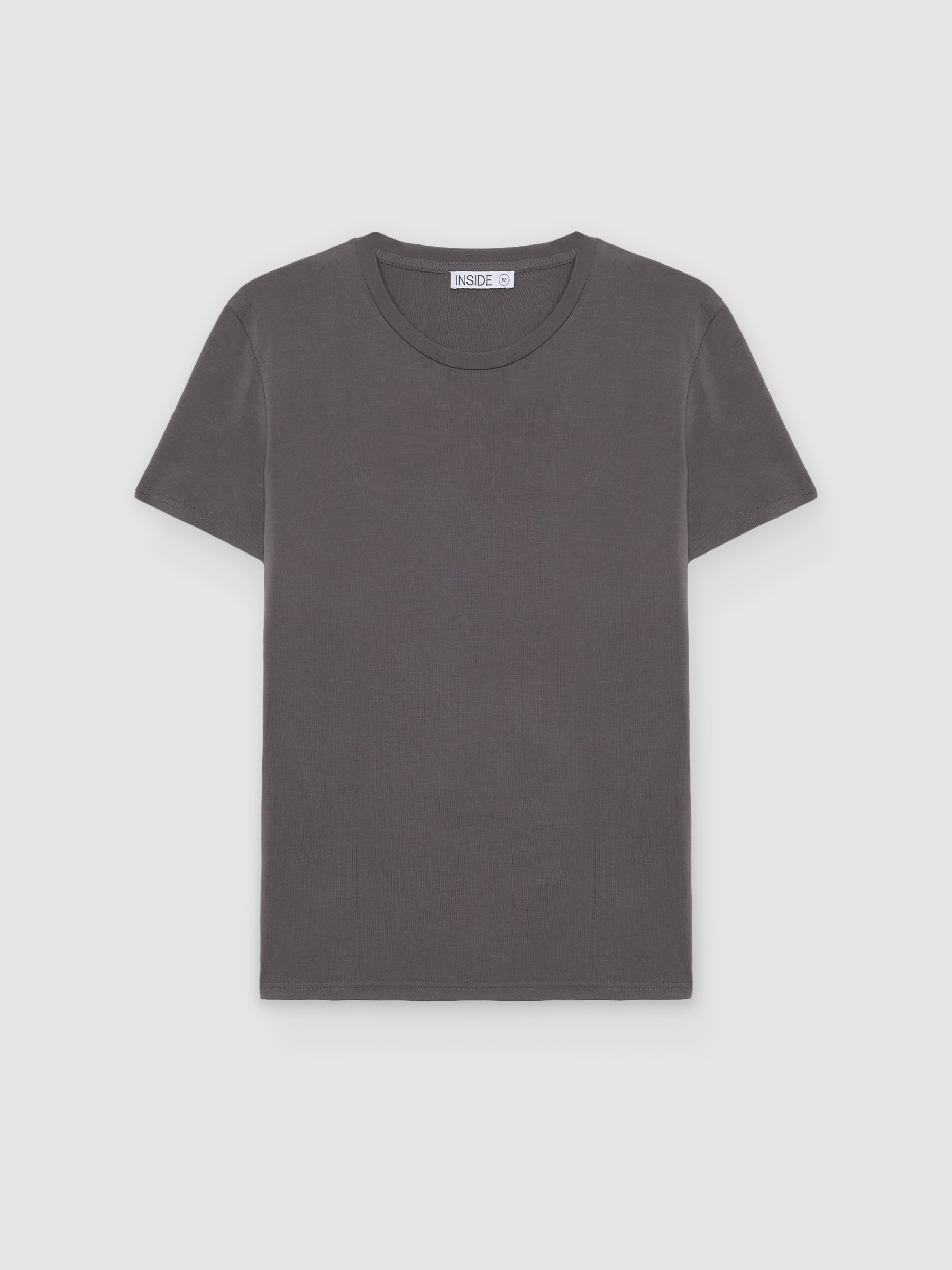 Camiseta soft de modal, corte regular y cuello redondo, con manga corta y caída suave para el día a día INSIDE