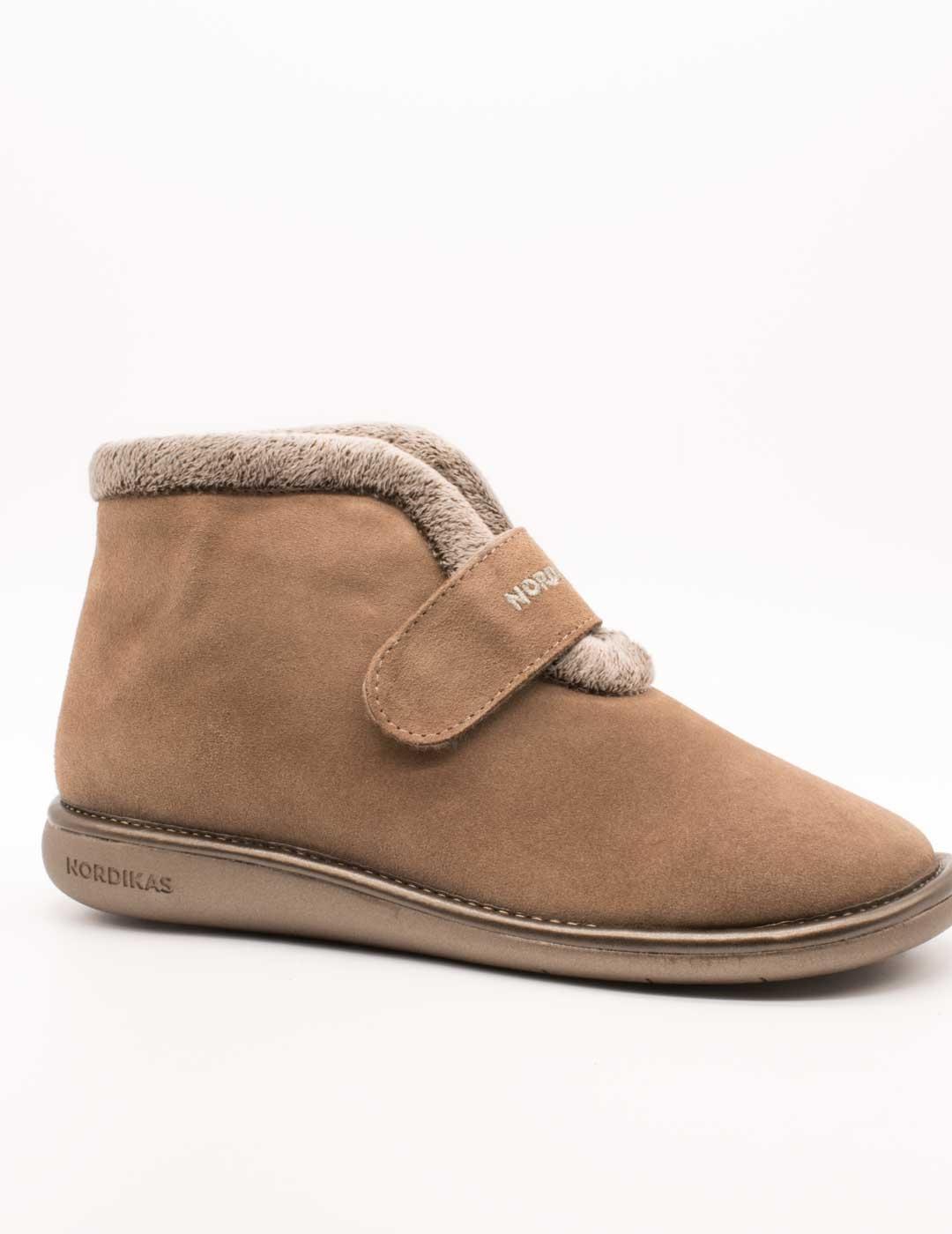 Nordikas Zapatilla 280-O Afelpado Piedra de Mujer