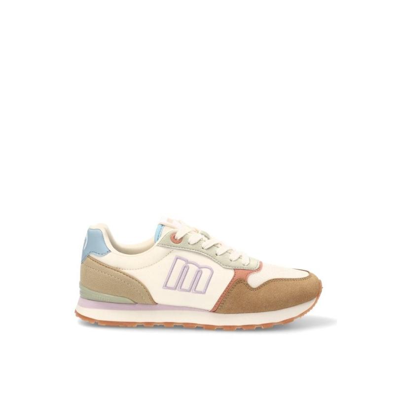 Zapatillas Casual Mustang - Mujer - Suela Plana - Modelo 60909 - Color Beige