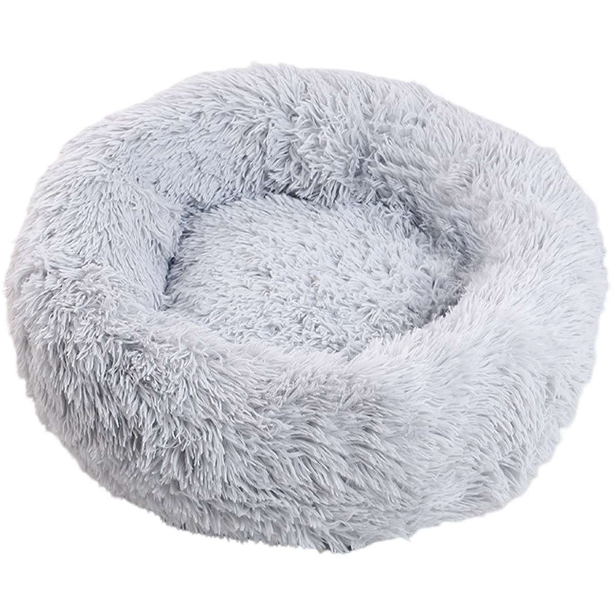 OmHome Cama para perros, cama redonda en forma de donut, sofá, cojín central extraíble y lavable, suave tejido de felpa.