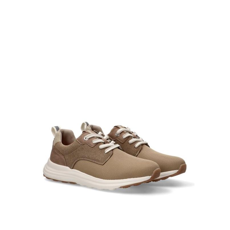 Bluchers Mustang - Hombre - Suela Plana - Modelo 84779 - Color Taupe