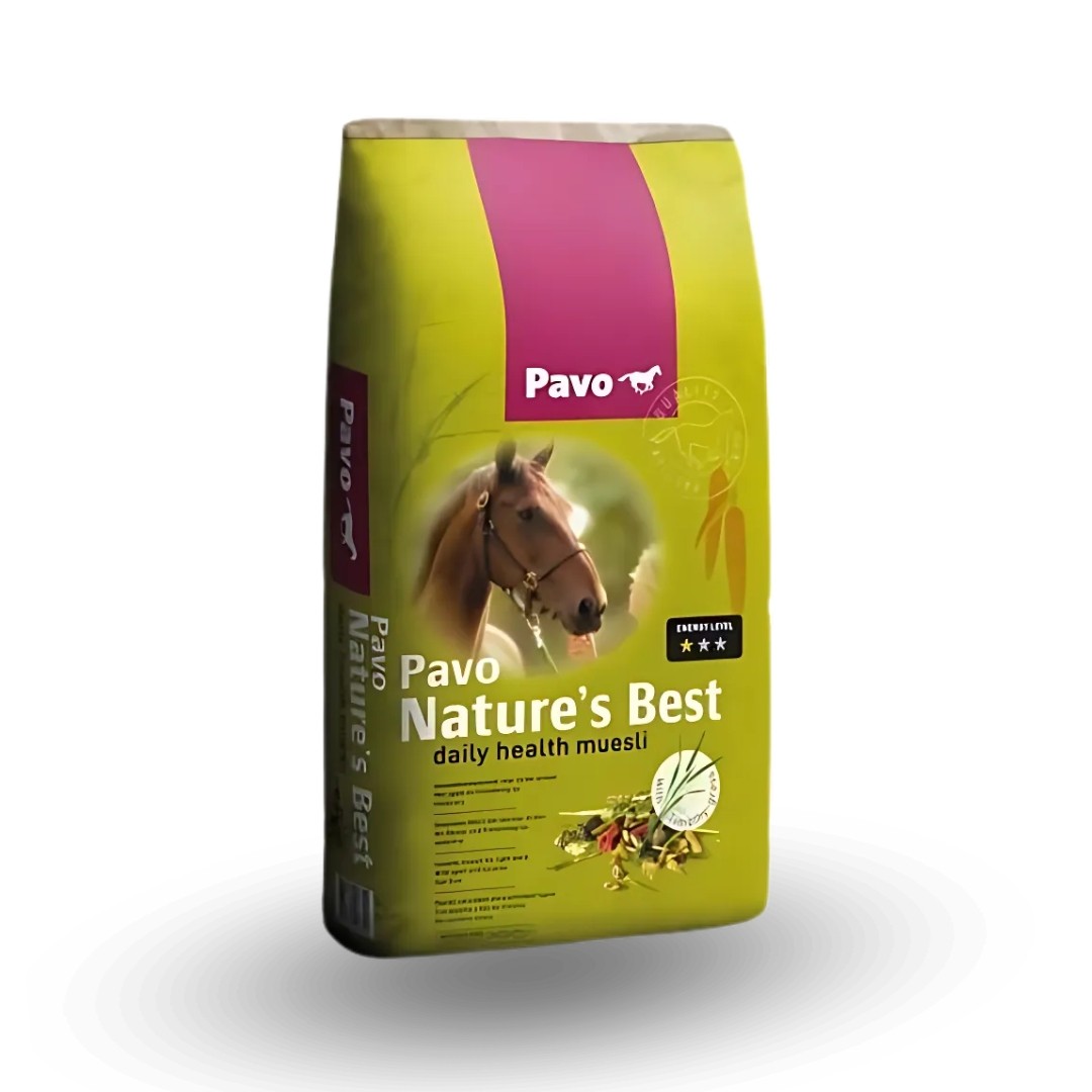 Muesli Saludable para Caballos PAVO Nature’s Best 15 Kg – Bajo en Azúcar