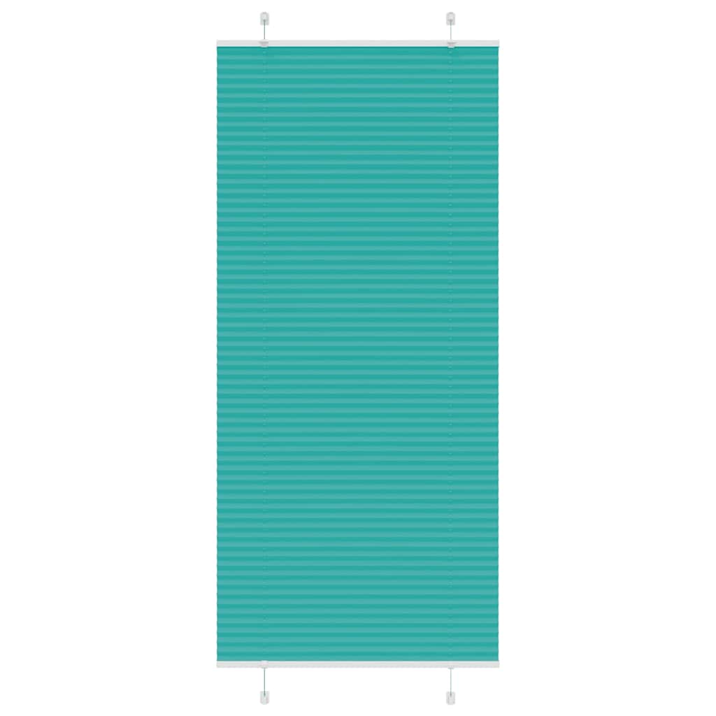 vidaXL Estor Plisado verde petróleo 85x200 cm Tela Ancho 84,4 cm