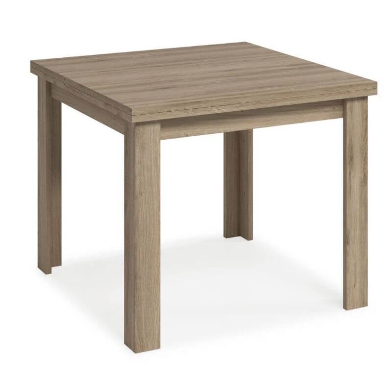 MOBELCENTER - Mesa Salón Comedor Cuadrada Extensible Natural - Color Natural - An: 90 cm x F: 90 cm x Al: 76 cm, Ancho Mesa Extendida: 180 cm (1388)