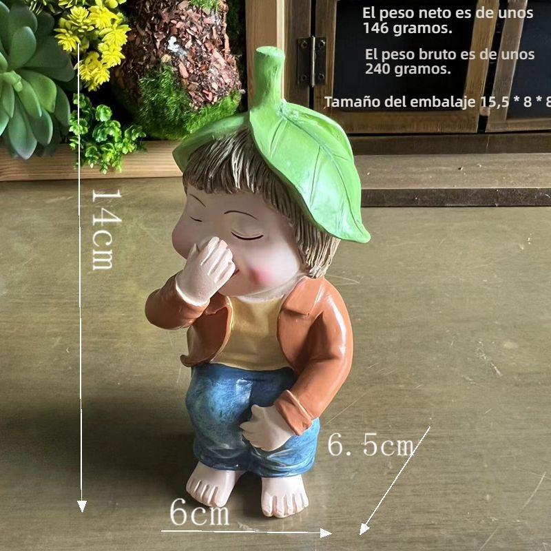 Figuras decorativas de resina - Adornos para interiores, balcón y jardín