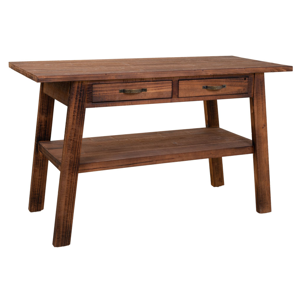 Wonderlust Deco - Recibidor de madera marrón 127x56x76h cm Marrón 127x56x76h cm
