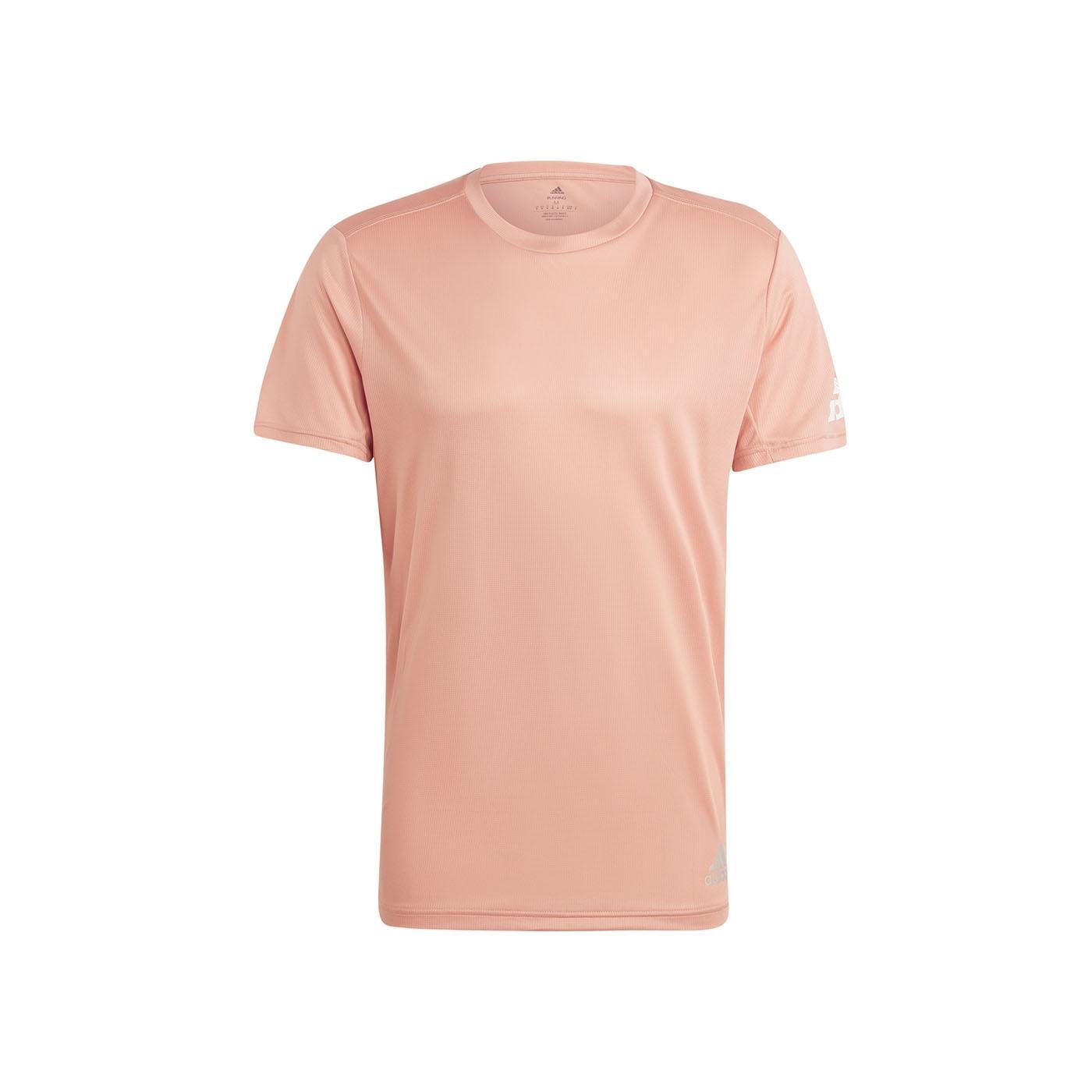 Adidas Camiseta Hombre Run It Coral - Corte Clásico