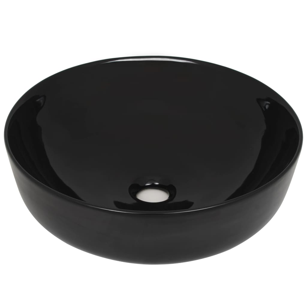 vidaXL Lavabo redondo de cerámica 41,5x13,5 cm