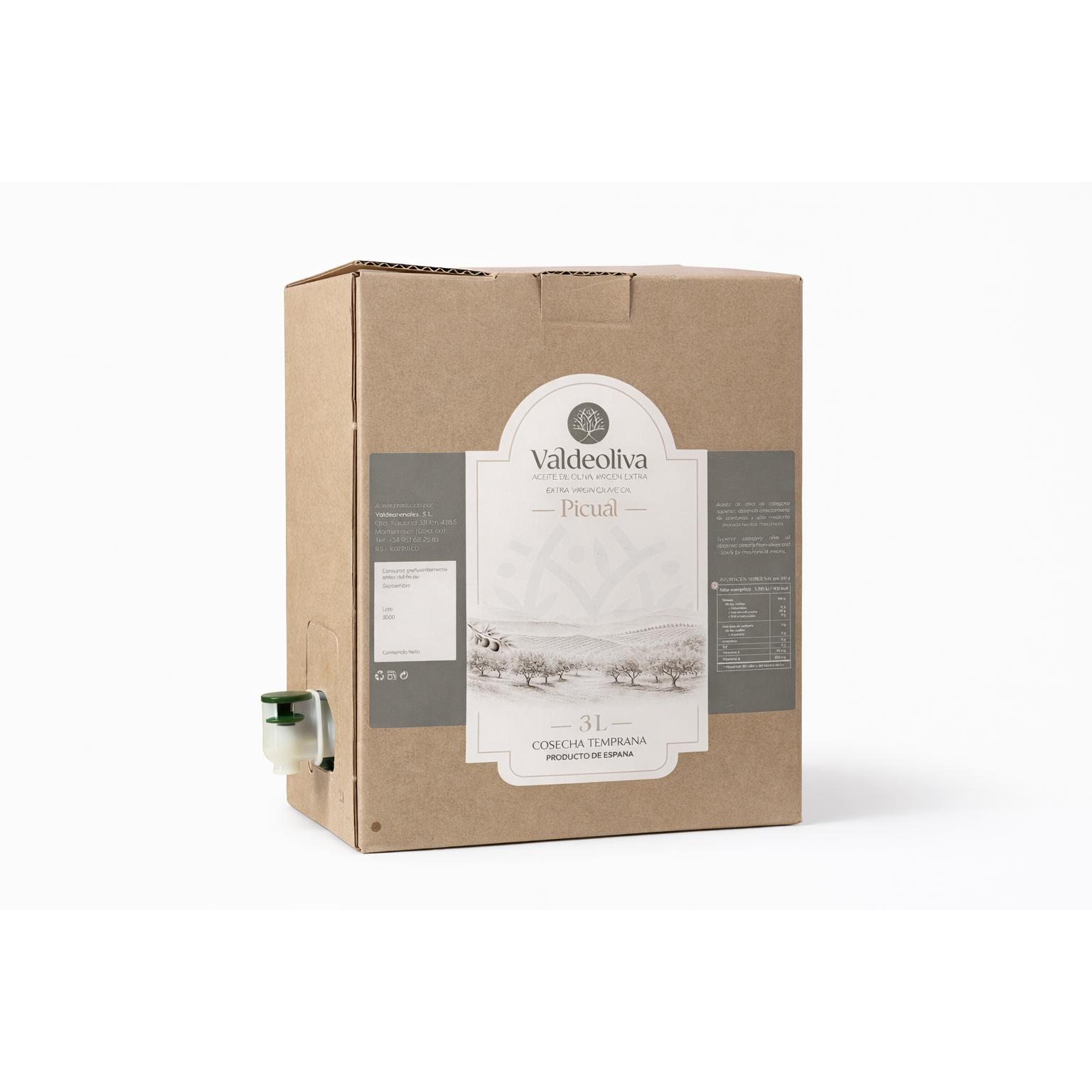 Aceite de Oliva Virgen Extra Picual 3L – Bag in Box – Valdeoliva