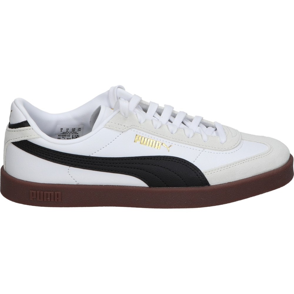 PUMA | Zapatillas Puma Club II Era para Mujer – Deportiva en Color Blanco con Detalles en Beige y Negro – Sneakers con Cordones – Estilosas y Cómodas – Modelo 401489-02