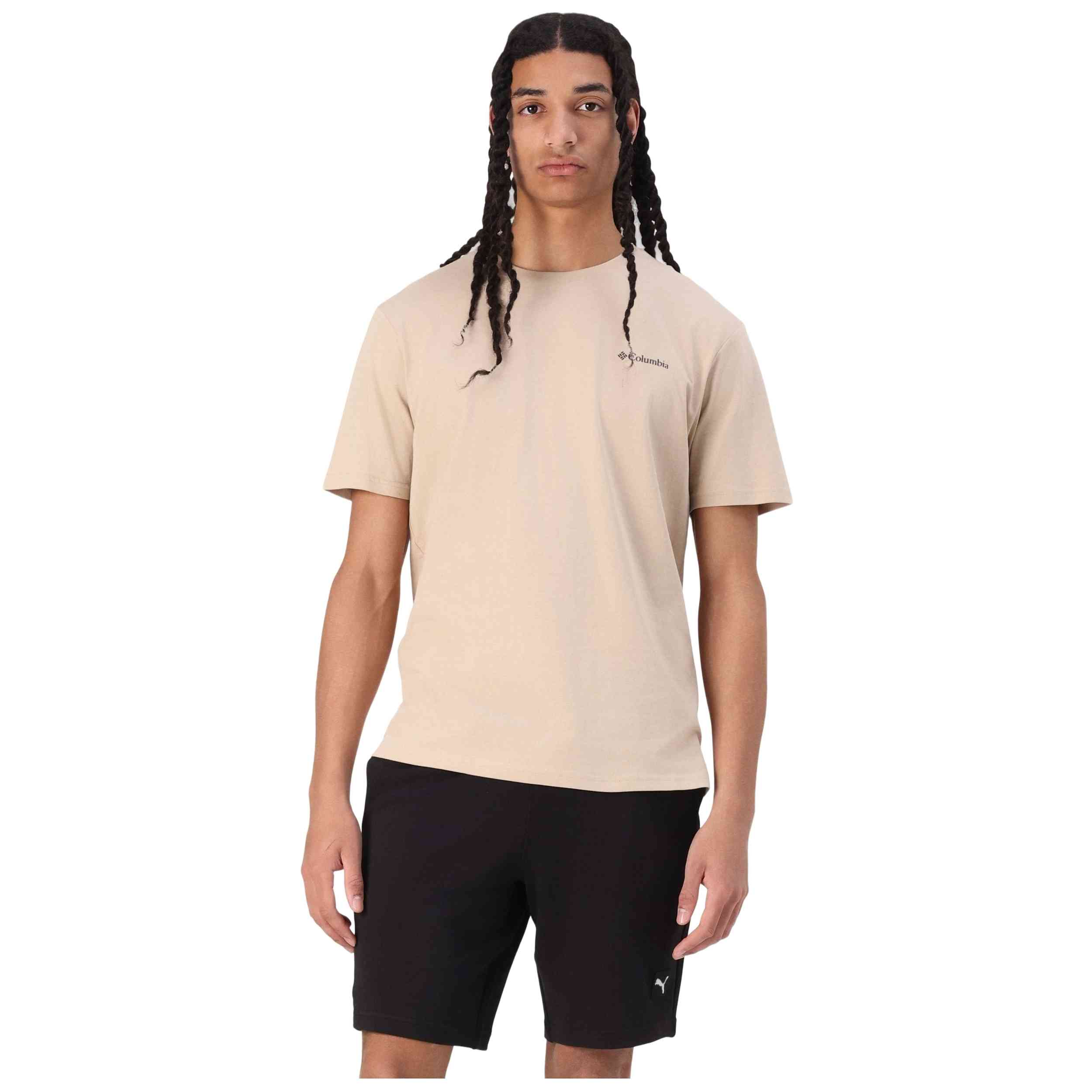 Camiseta De Manga Corta Columbia modelo 2058331271 para Hombre en color Beige