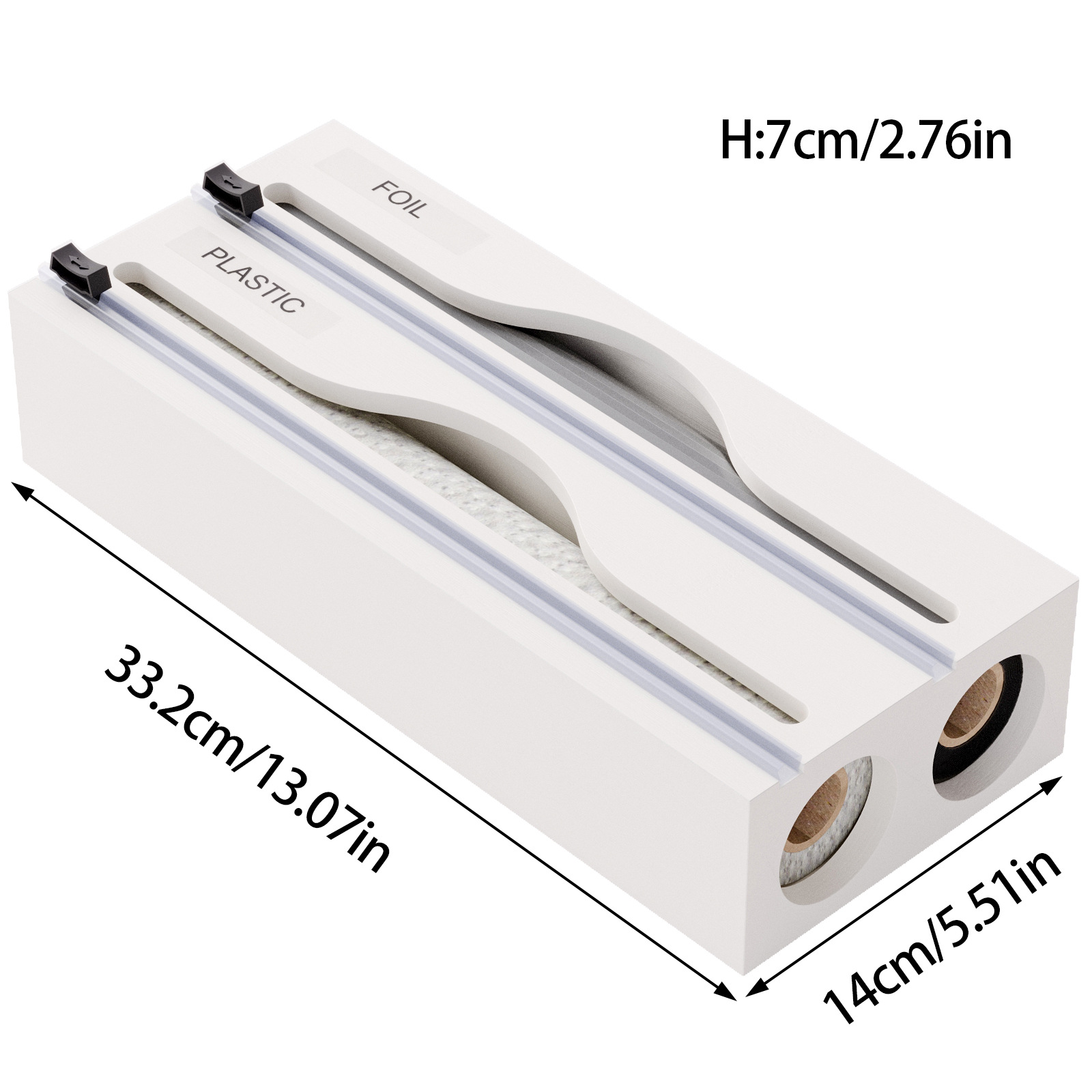 Dispensador con cortador, caja de almacenamiento de cocina