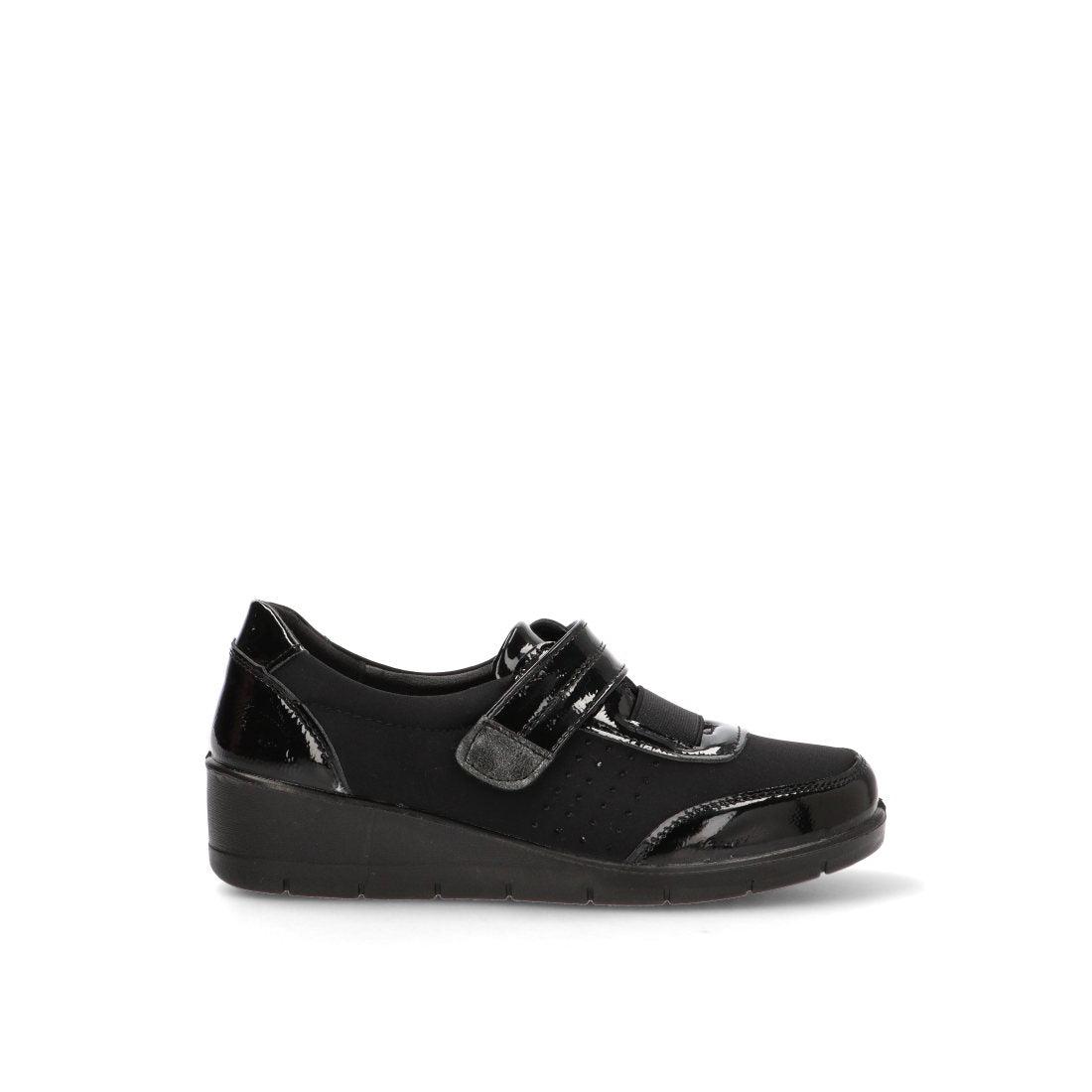 MOCASIN VELCRO BRILLOS THEA 01 60020 ARMONY, MUJER NEGRO