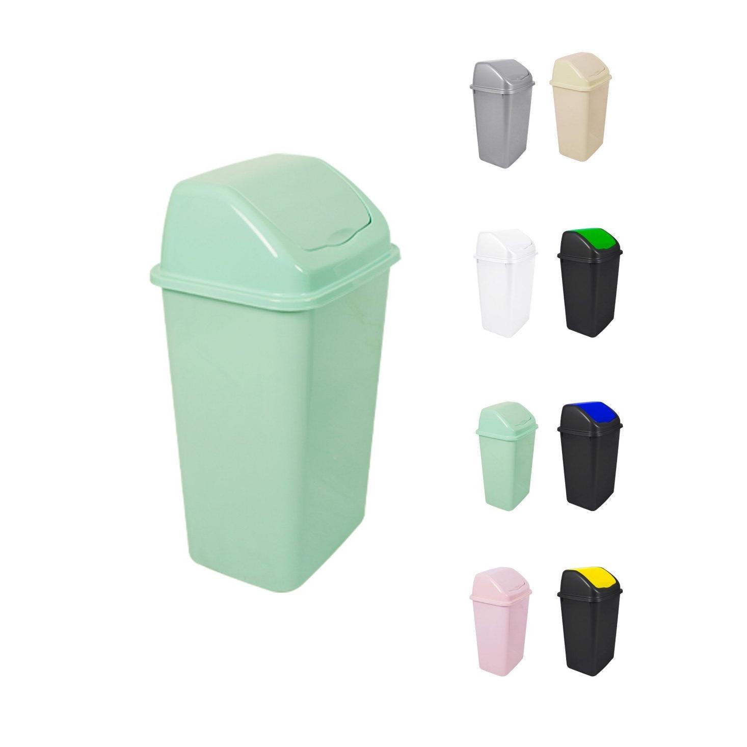Cubo de Basura con Tapadera Basculante - 15L / 25L / 30L / 50L - Papelera Ideal para Cocina, Baño y Oficina