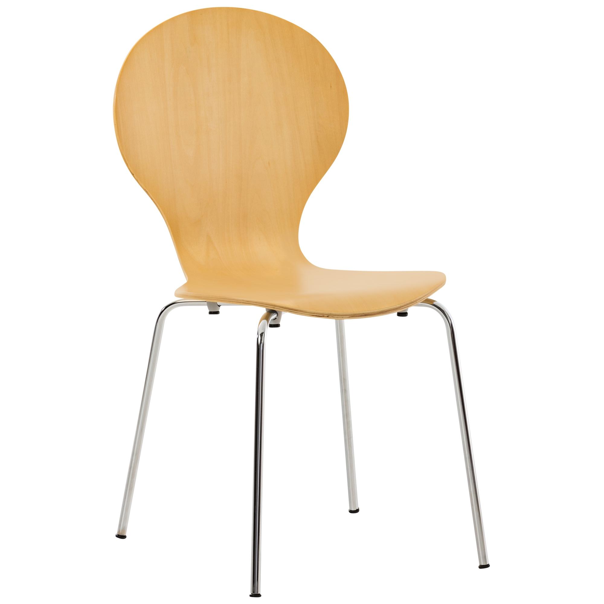 Silla De Comedor Apilable Diego Natural