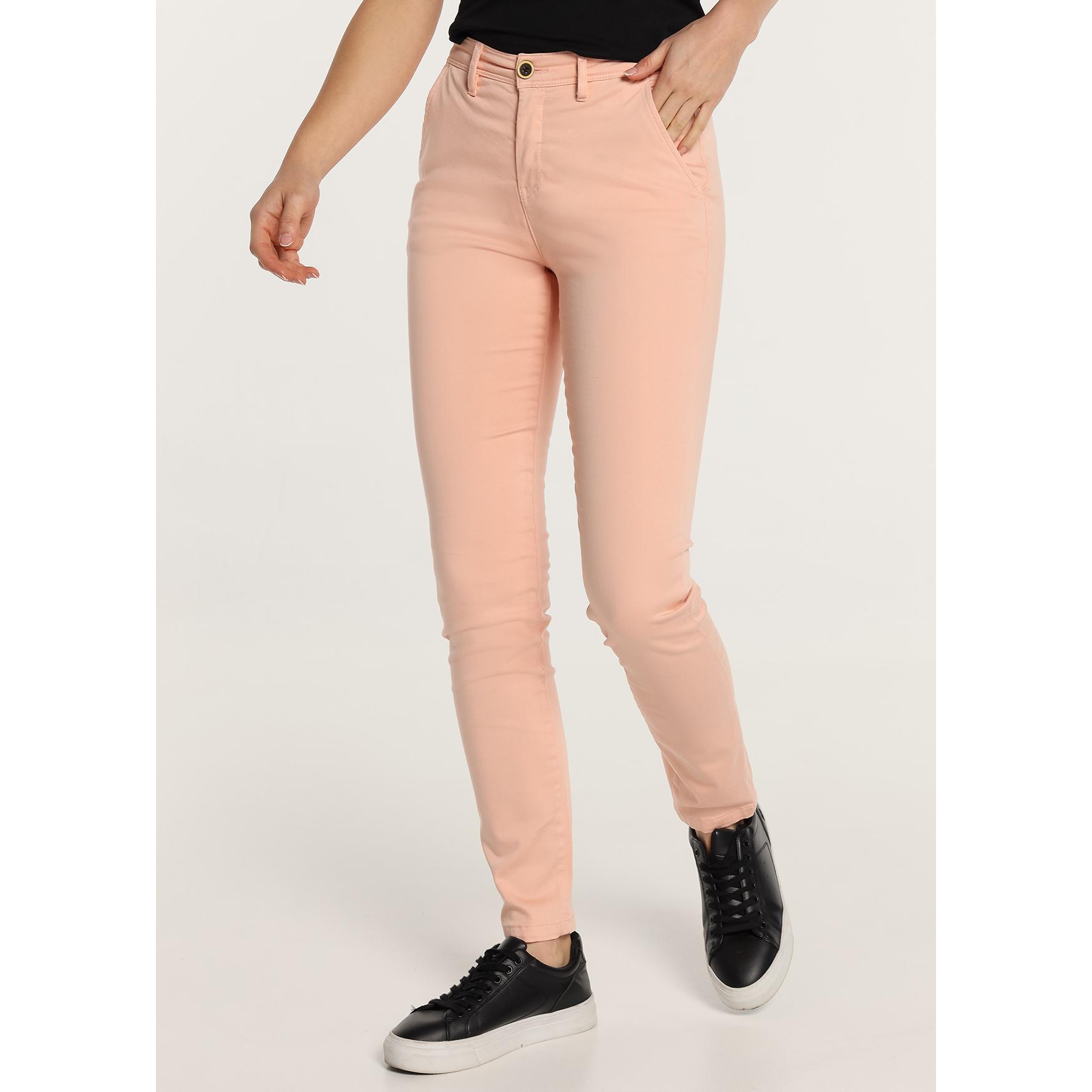 CIMARRON - Chino Slim Clyde-Nectar Satén Rosa - Tallaje en Pulgadas- Tallaje en Pulgadas
