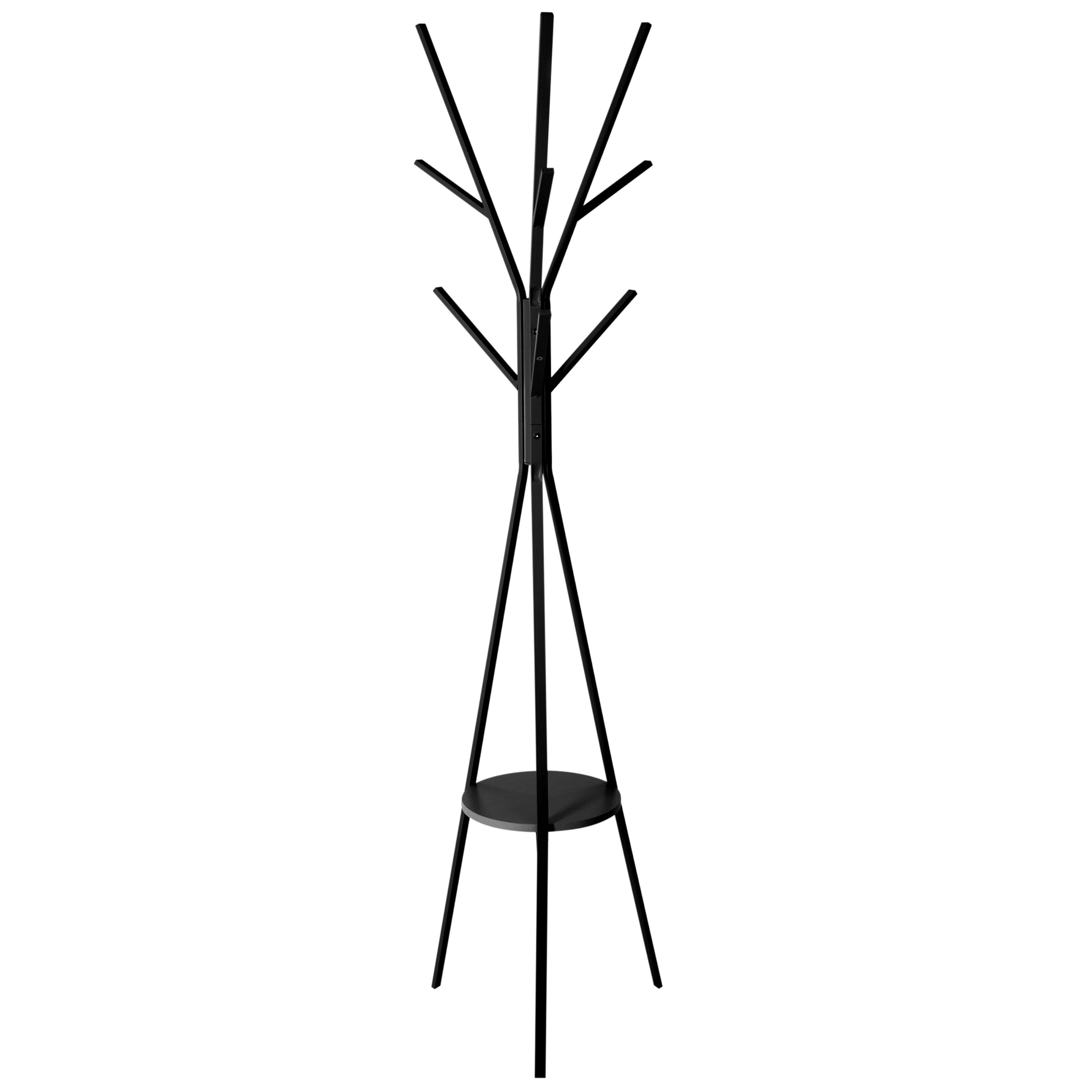 Miroytengo Perchero Auxiliar Negro Metal 9 Colgadores 180 cm