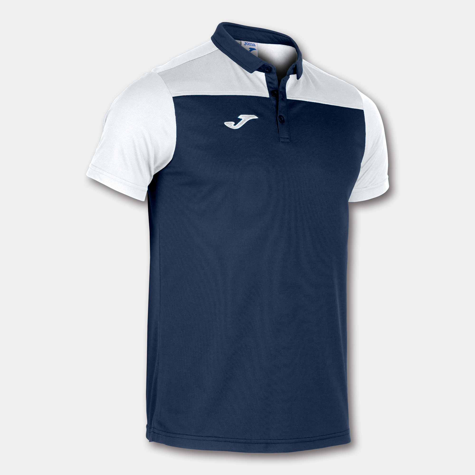 Polo Clásico M/C Hombre Joma Hobby II 101371 Marino Blanco 332 Suave y Ligero