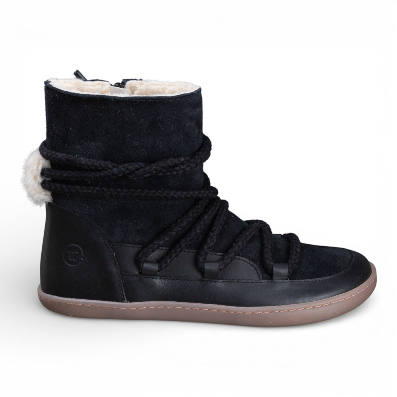 BOTAS BAREFOOT APRESQUÍ CON CORDONES ANTE NEGRO