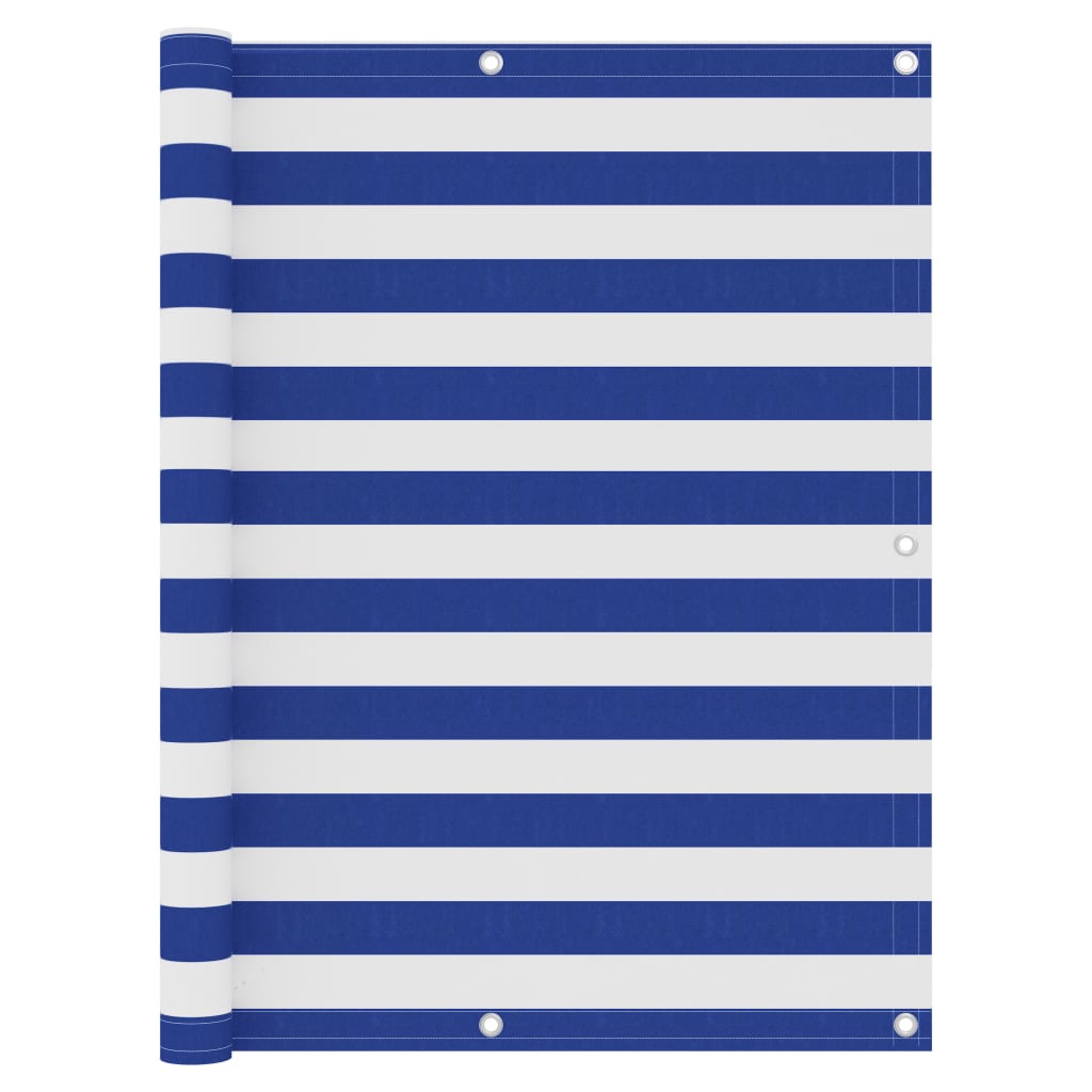 vidaXL Toldo para balcón tela oxford 120x500cm Color Antracita, Antracita y blanco, Blanco