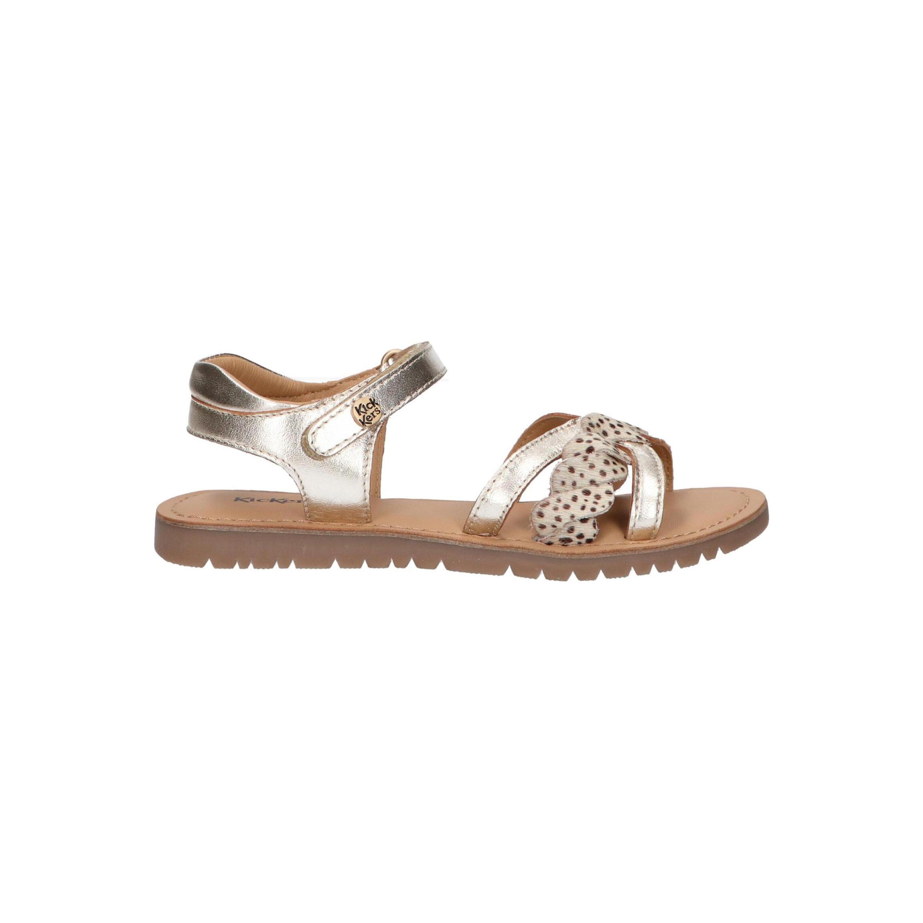 Kickers girls' dress sandals in gold