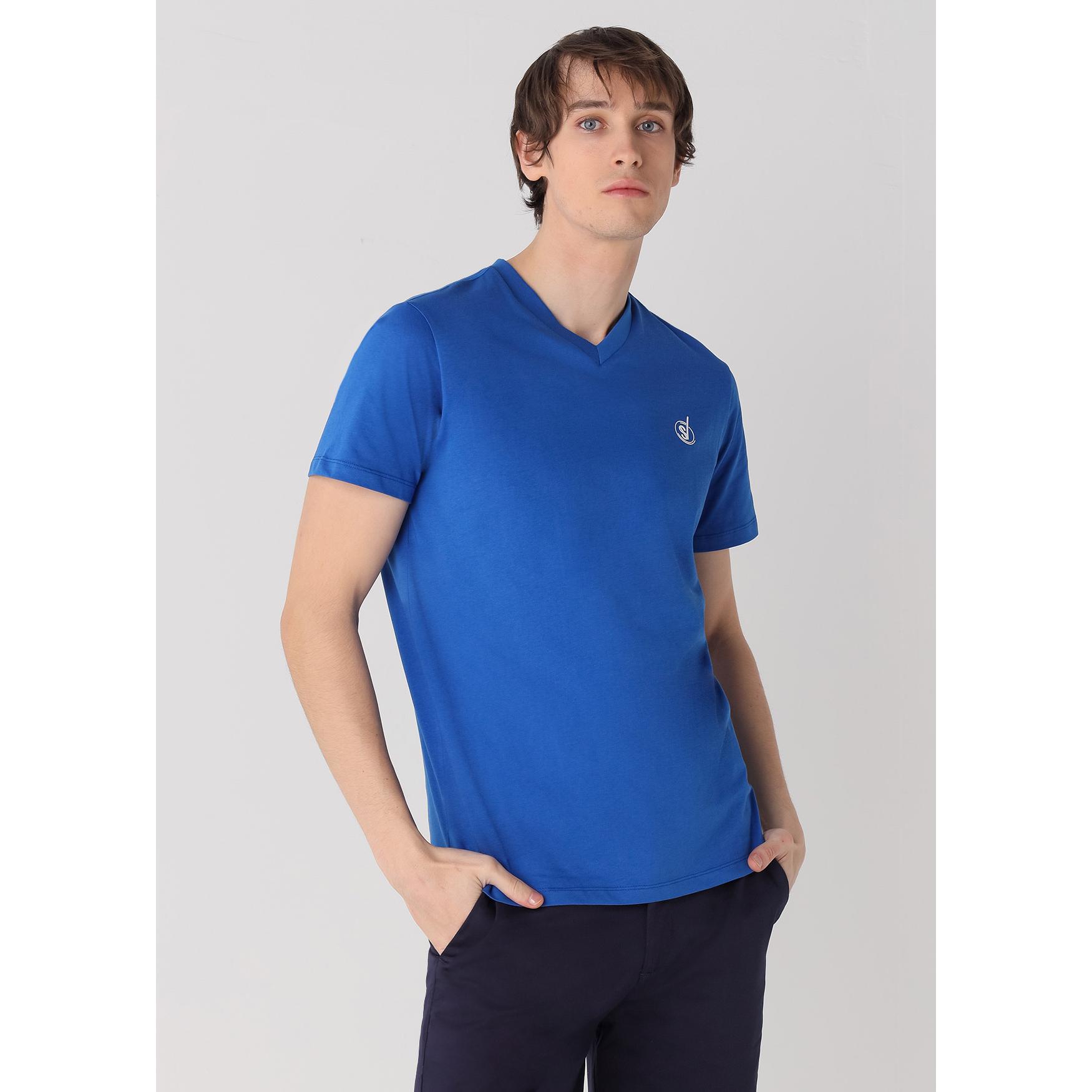 SIX VALVES - Camiseta Pico Navy Basic