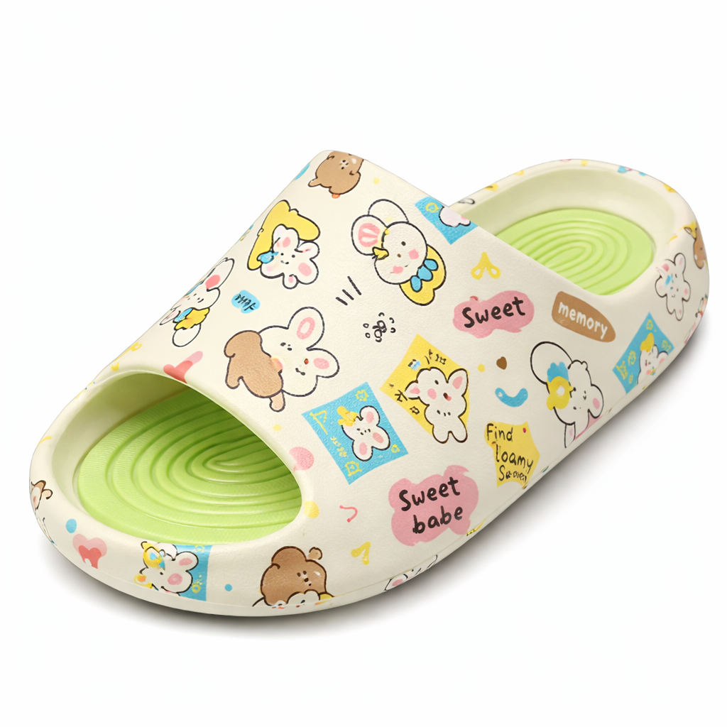 JOTA KA Zapatillas Chancla de Casa Mujer Verano, Sandalias Tipo Slide con Estampado Aleatorio, Suela EVA Antideslizante, Ultraligeras y Cómodas para Interior y Exterior (Colores Variados)