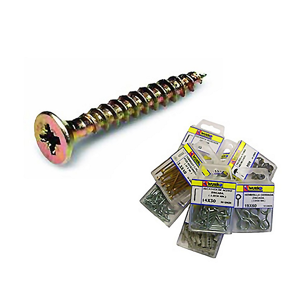 TORNILLO POZI CABEZA PLANA 4.5X60MM BICROMATADO