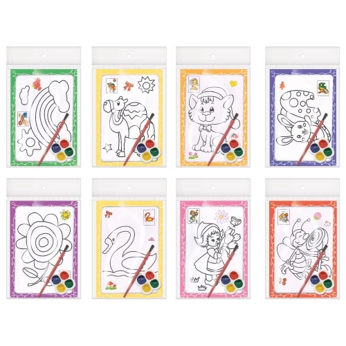 Lote 10 Set de acuarelas ART"- Regalos Niños Prácticos Pintar Manualidades Infantiles Colegios cumpleaños cumples