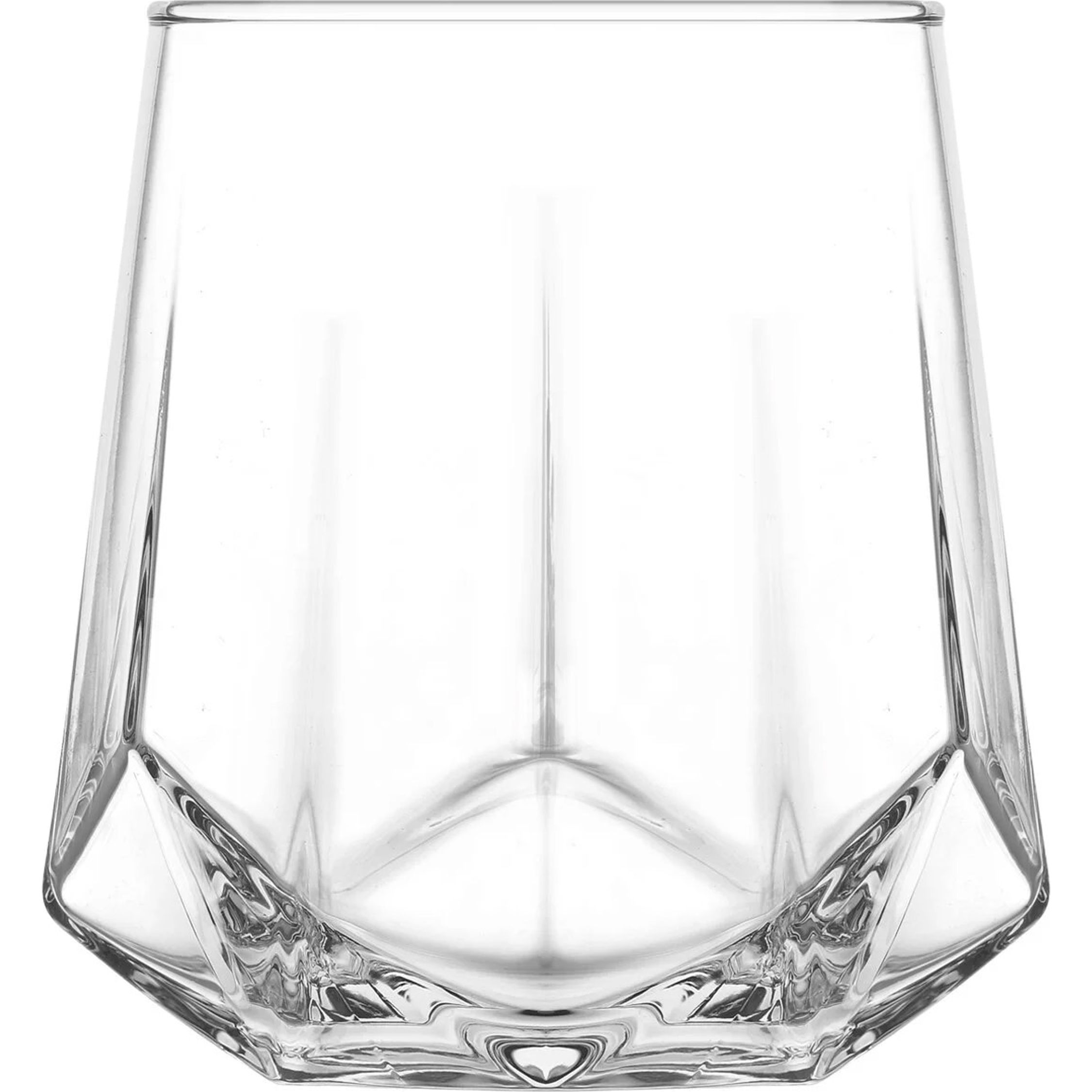 LAV - Set de 6 Vasos 400cc Gama Valeria - Elegante y Duradero Cristal - Diseño Clásico y Versátil - Apto para Lavavajillas | AMYSTYLE