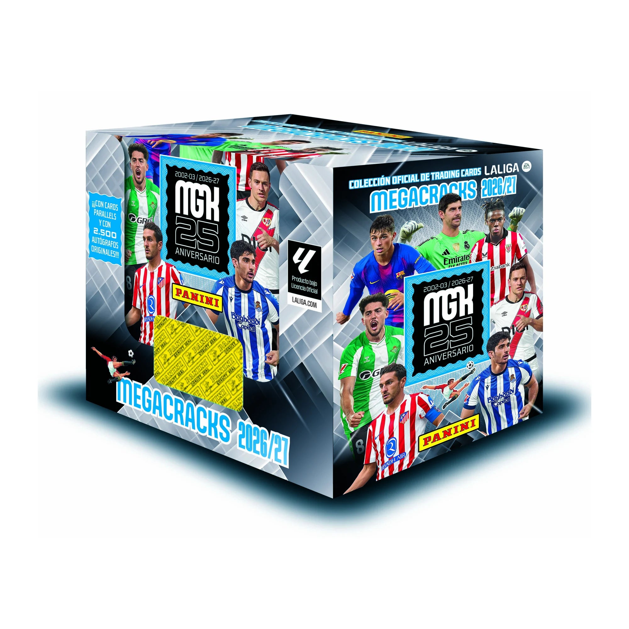 Panini MegaCracks 2026/27: caja de 50 sobres con 400 trading cards oficiales de LaLiga