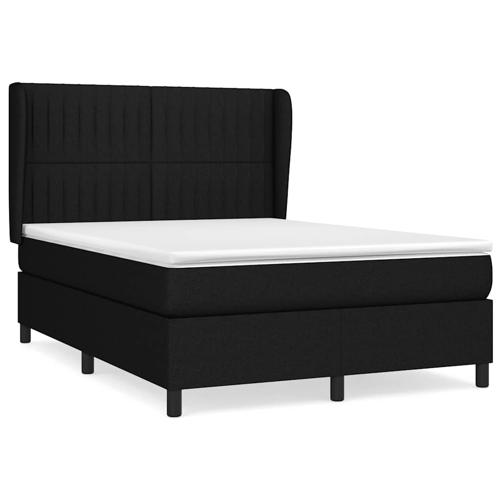 vidaXL Cama box spring con colchón tela  140x200 cm Multicolor
