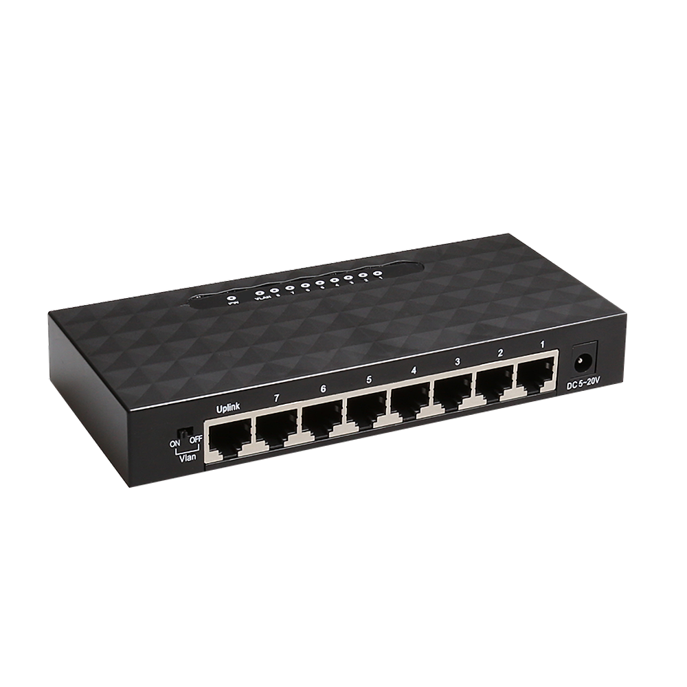 Switch Ethernet 8 Puertos Gigabit con VLAN y FTP. TRICOM