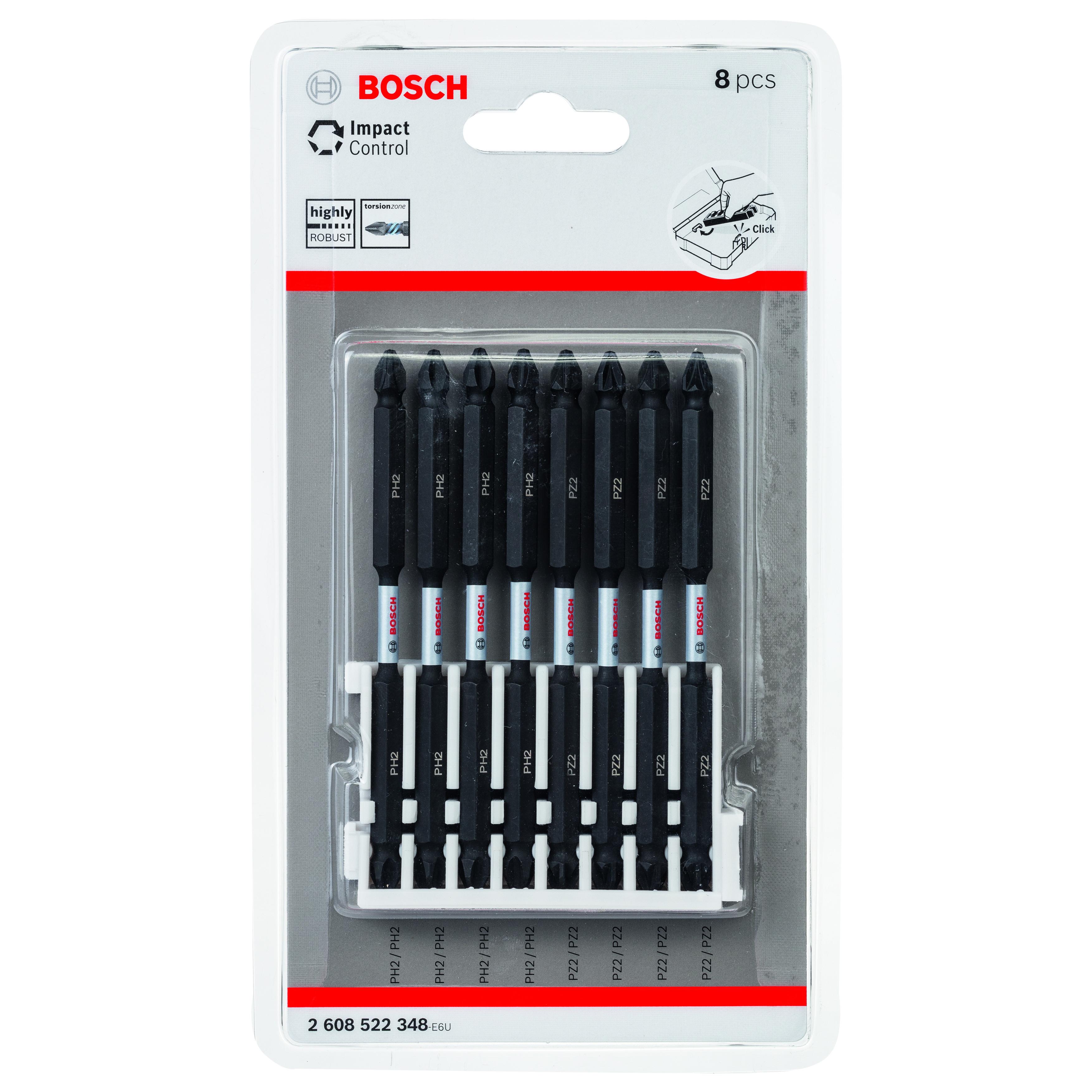Punta Atornillado Impact PH2x4 Pz2x4: 110mm: Insert 8 uds | BOSCH 2608522348